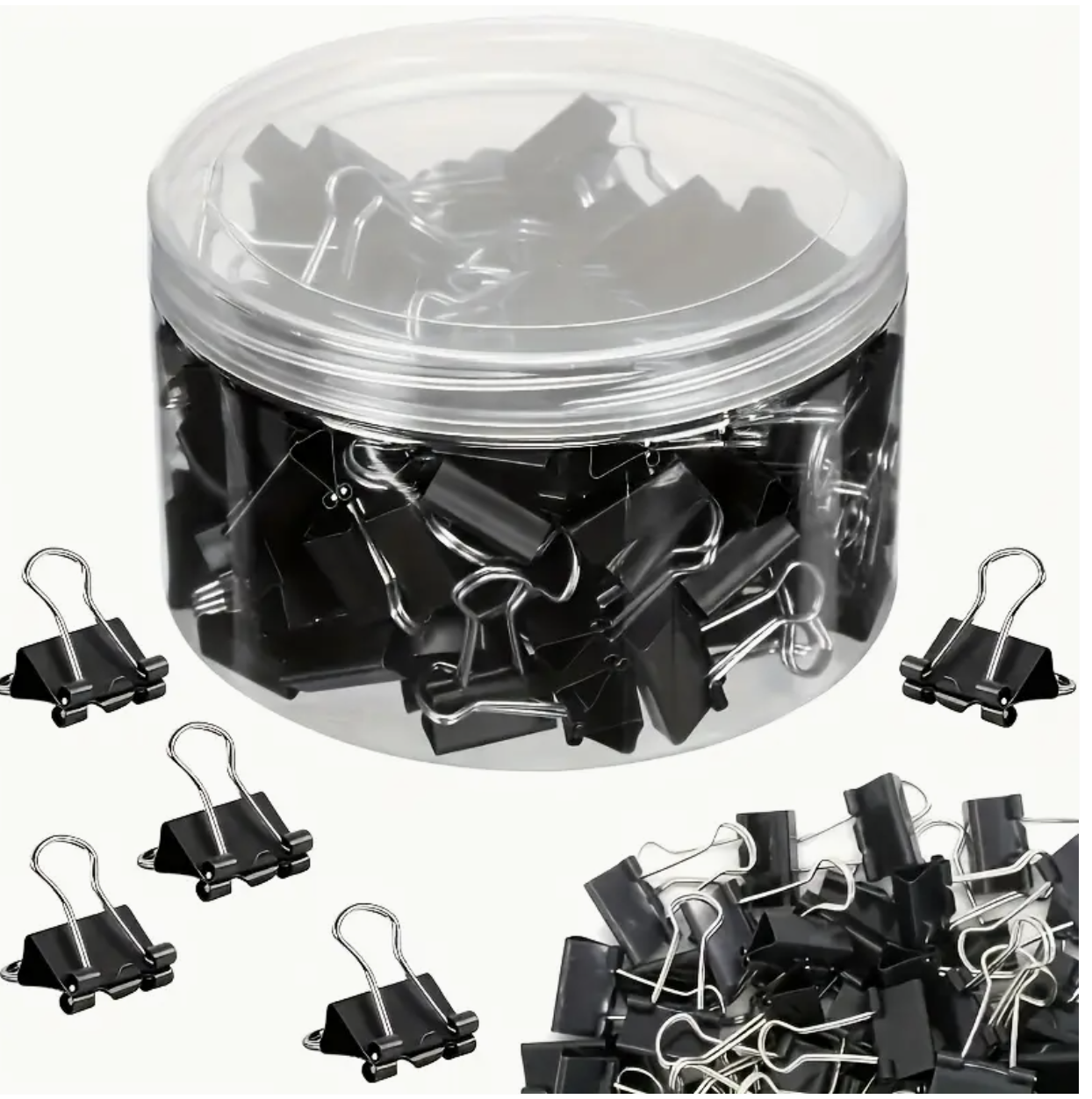 100PCS Medium Binder Clips – Durable Metal 5/8 Inch Paper Clips for Office, Classroom, Teachers, Home & Document Organization - Image 3