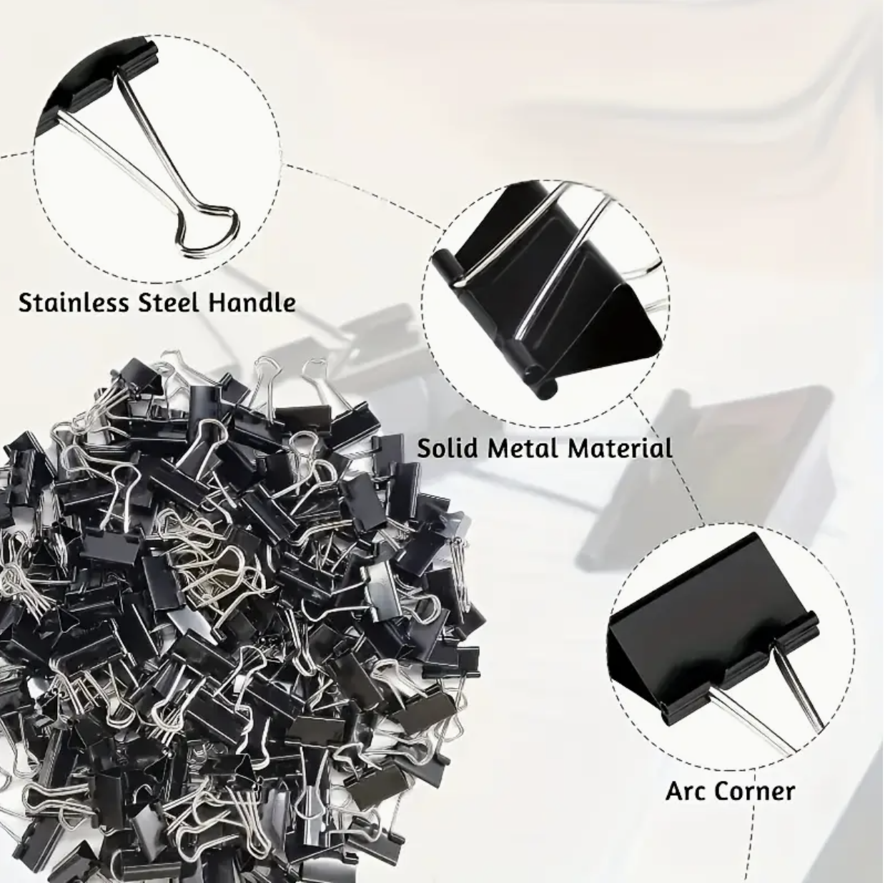 100PCS Medium Binder Clips – Durable Metal 5/8 Inch Paper Clips for Office, Classroom, Teachers, Home & Document Organization - Image 5