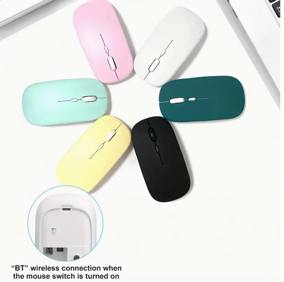 Mini Wireless Mouse – Ultra-Thin, Silent Click, Battery-Powered | Compatible with iPad, Laptop & Desktop | Macaron Colors - Image 4