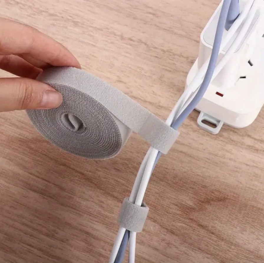 1 Roll Easy-to-Use Quick Fixing Tape – Multifunctional Cable Management & Wire Wrapping Organizer | Ideal for Computer, TV, Home & Office Cabling | Fastening Strap - Image 2