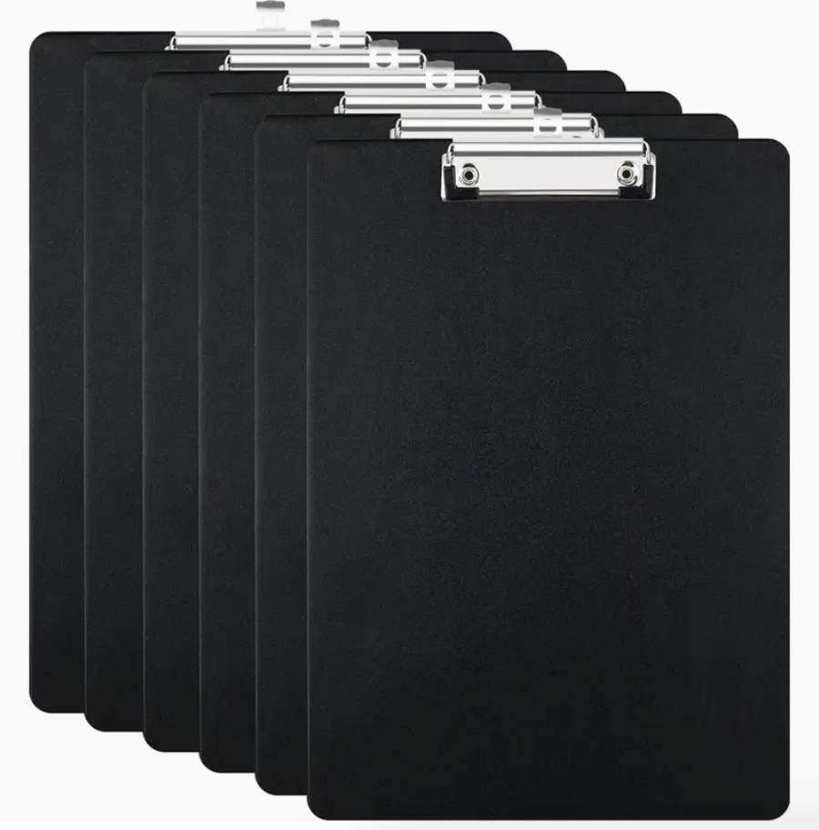 A4 Clipboard Folder – Durable Black Document Holder with Metal Clip