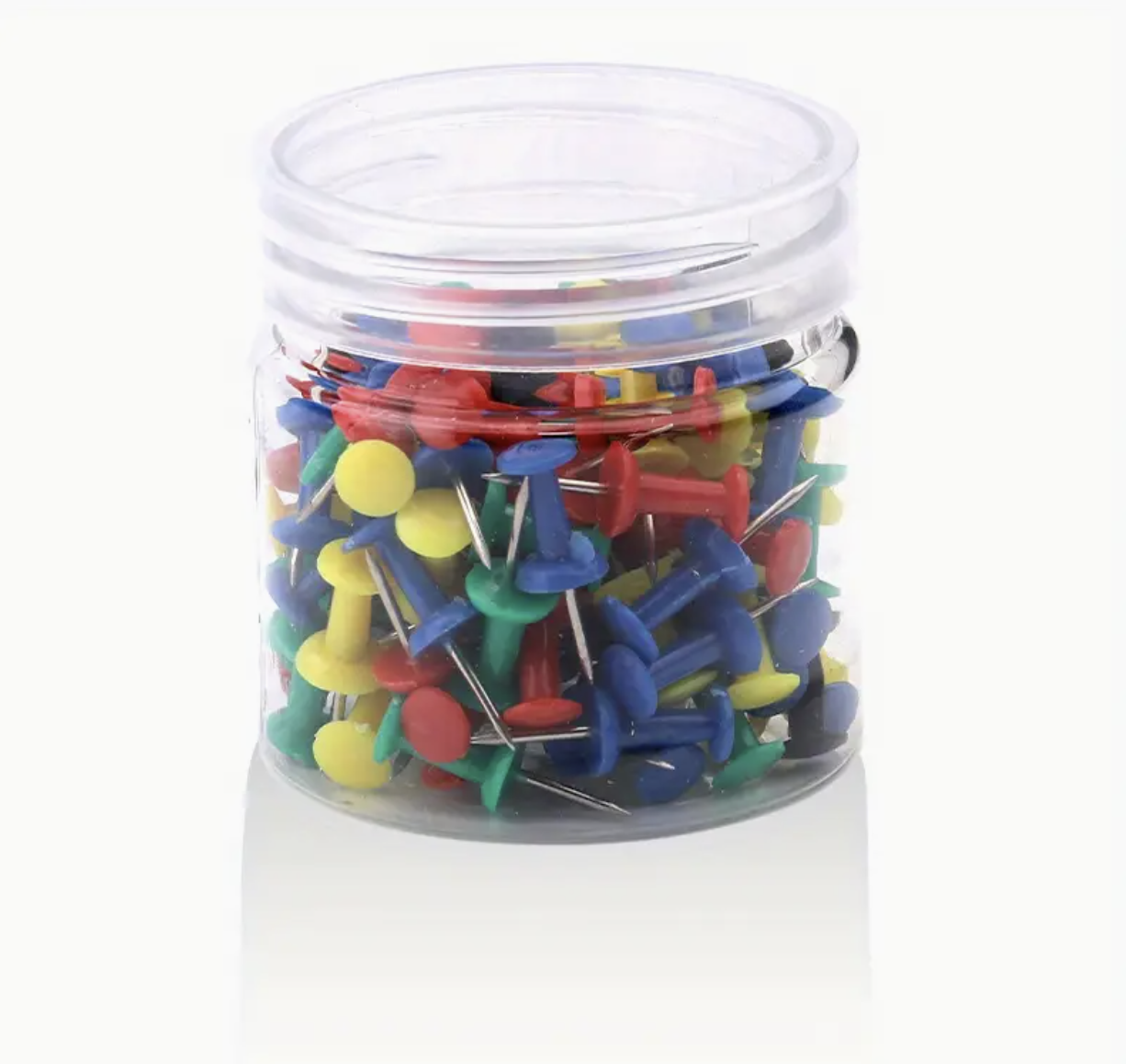 100pcs Push Pins – Assorted Color Thumb Tacks for Bulletin Boards | Stick Pins for Cork Board Wall Hangings | Office Tacks & Color Pins for Desk Décor & Organization