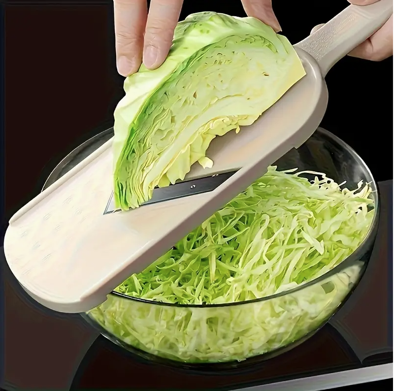 Cabbage Chopper & Slicer – Durable Plastic Vegetable Cutter with Storage Container | Ergonomic Handle for Easy Salad Prep | Ideal for Cabbage, Cucumbers, Carrots & More