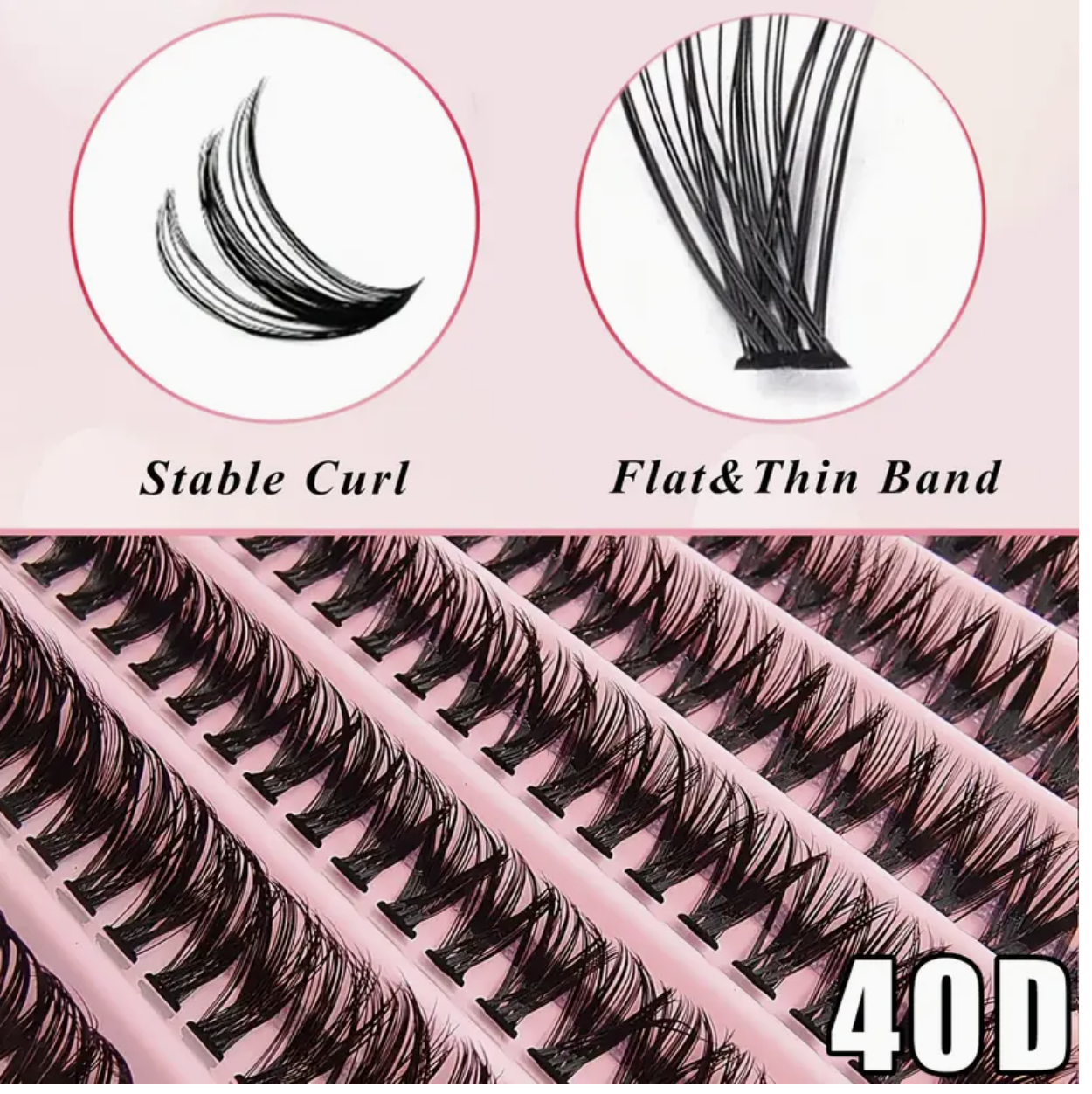 Individual Eyelash Clusters – D Curl 8–16mm | Wide Stem | 30D | DIY Lash Extension Kit | Natural Look & Extra Thick | Reusable Cluster Lashes for Home Use, Travel & Events - Image 5