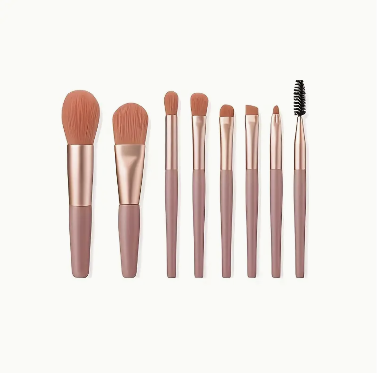 8pcs Portable Makeup Brush Set – Soft Nylon Bristles | Mini Beauty Tools for Travel, Daily Makeup & On-the-Go Touch-Ups