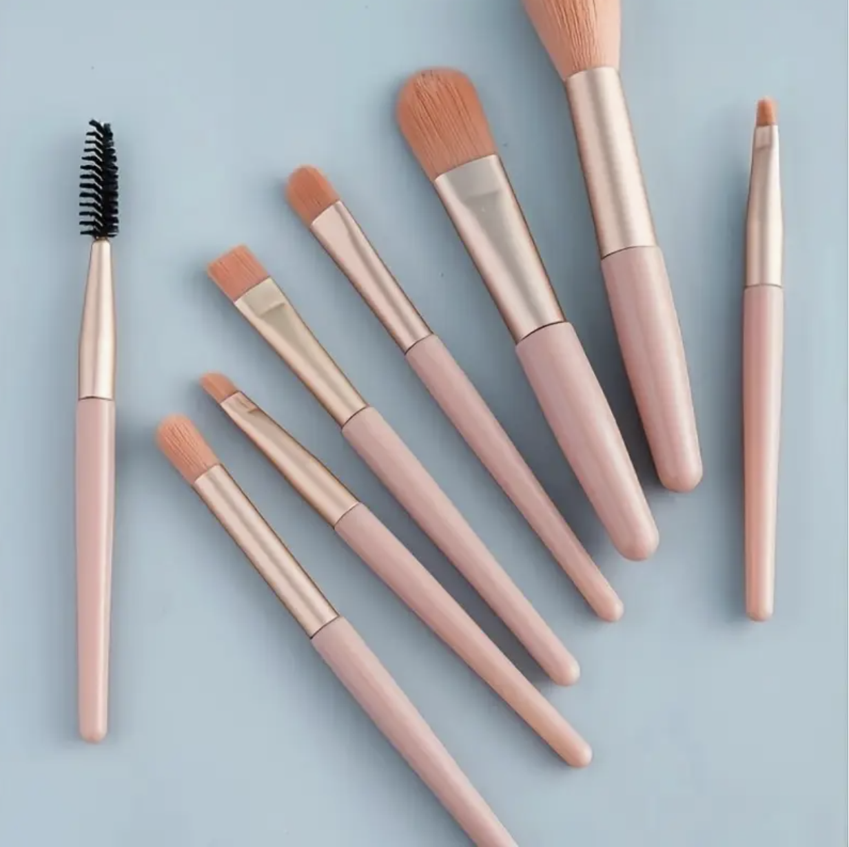 8pcs Portable Makeup Brush Set – Soft Nylon Bristles | Mini Beauty Tools for Travel, Daily Makeup & On-the-Go Touch-Ups - Image 6
