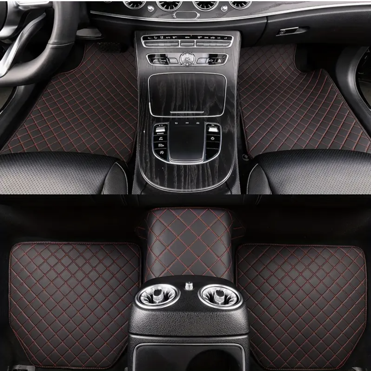 5pcs Car Floor Mats – Universal Fit for Front & Rear Seats | PU Leather Car Interior Accessories | Premium, Easy-to-Clean Automotive Floor Liners - Image 2