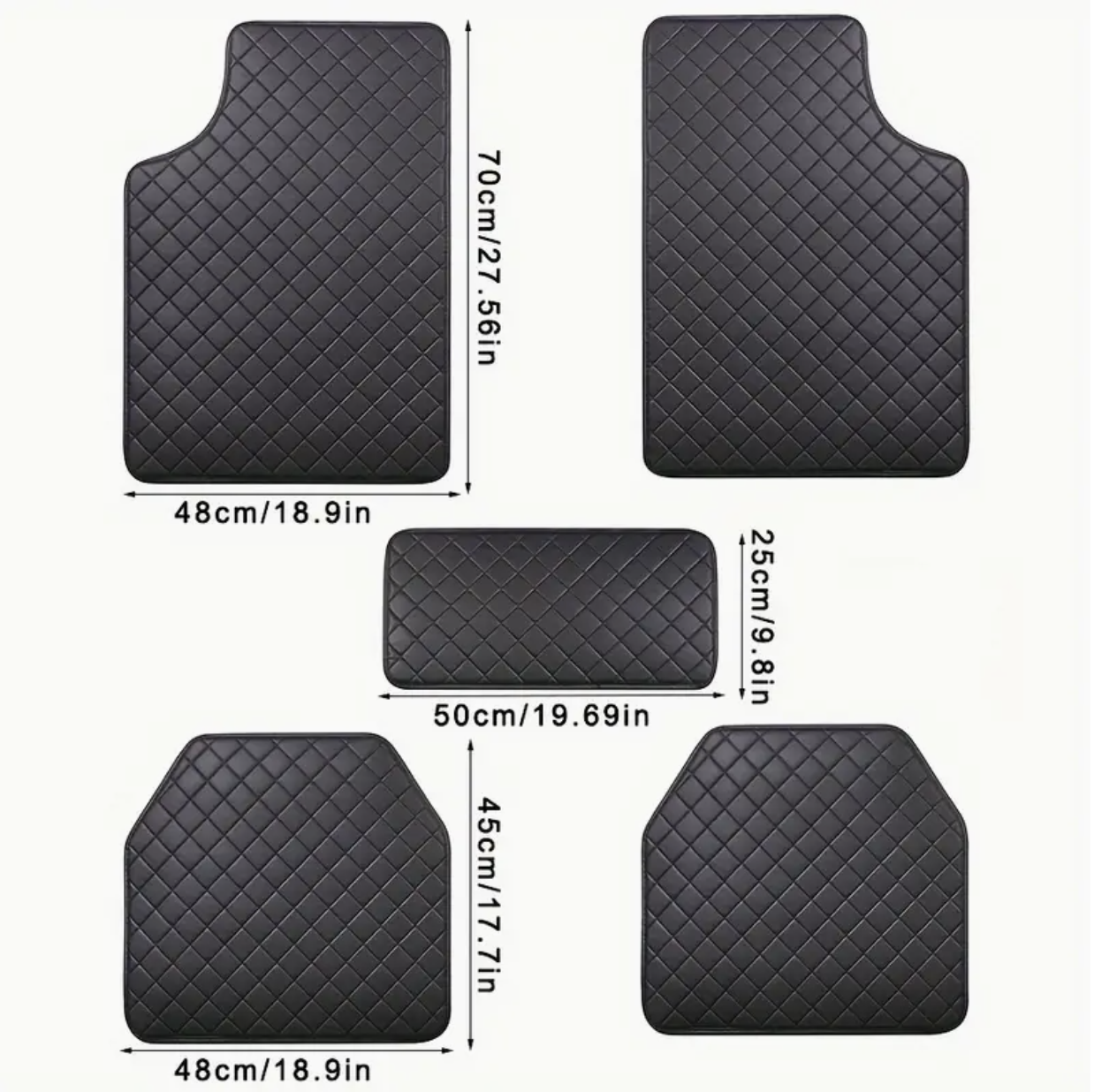 5pcs Car Floor Mats – Universal Fit for Front & Rear Seats | PU Leather Car Interior Accessories | Premium, Easy-to-Clean Automotive Floor Liners - Image 3