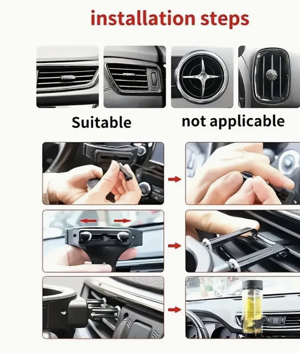 Adjustable PVC Car Cup Holder – Secure Grip with Sponge Pad Base | Fits Water Bottles & Cans | Easy Installation - Image 4