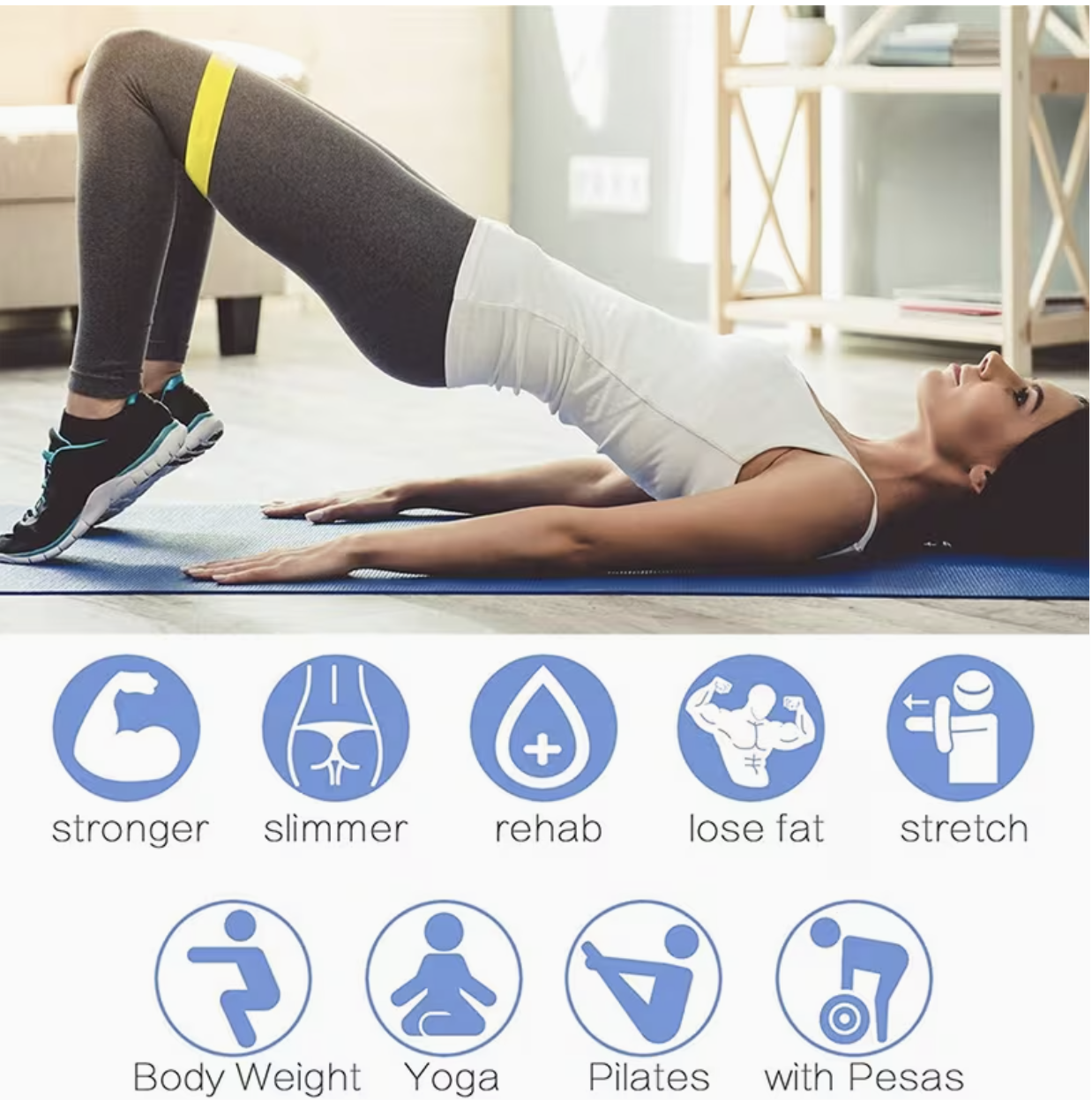 Yoga Resistance Rubber Band – Level 5 Fitness Band for Strength, Pilates & Full-Body Training - Image 7