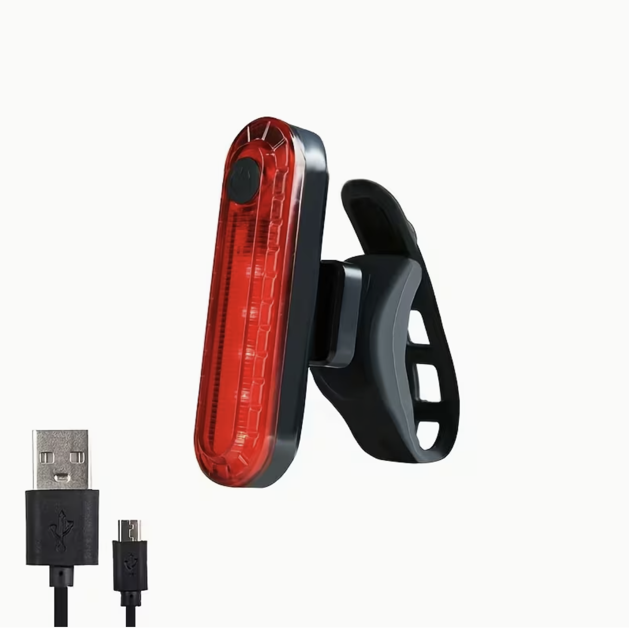 USB Rechargeable LED Bicycle Light Set – Front & Rear Aluminum Lights with Power Bank + Phone Holder - Image 2