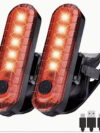 USB Rechargeable LED Bicycle Light Set – Front & Rear Aluminum Lights with Power Bank + Phone Holder
