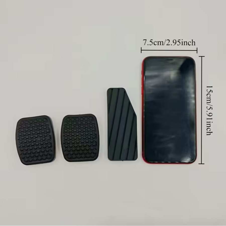 Set of 3 Rubber Car Pedal Cover Kit – Brake, Clutch & Accelerator Pads Compatible with Suzuki Swift, Samurai, Sidekick, Vitara, Tracker & Daewoo Matiz, Tico - Image 3