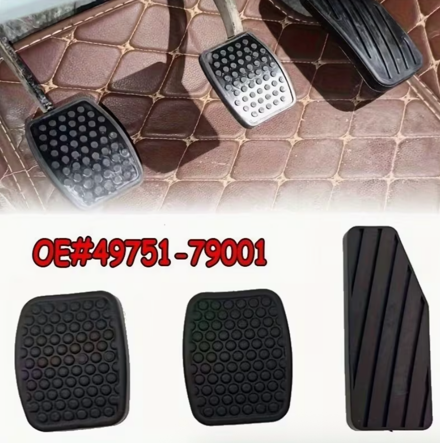 Set of 3 Rubber Car Pedal Cover Kit – Brake, Clutch & Accelerator Pads Compatible with Suzuki Swift, Samurai, Sidekick, Vitara, Tracker & Daewoo Matiz, Tico - Image 2