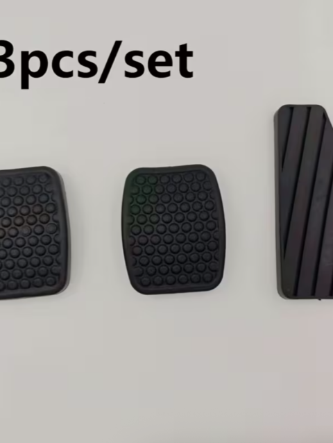 Set of 3 Rubber Car Pedal Cover Kit – Brake, Clutch & Accelerator Pads Compatible with Suzuki Swift, Samurai, Sidekick, Vitara, Tracker & Daewoo Matiz, Tico