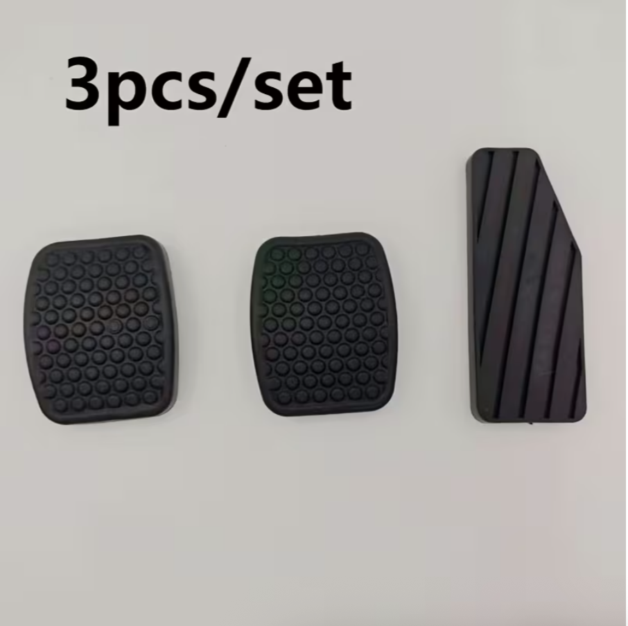 Set of 3 Rubber Car Pedal Cover Kit – Brake, Clutch & Accelerator Pads Compatible with Suzuki Swift, Samurai, Sidekick, Vitara, Tracker & Daewoo Matiz, Tico