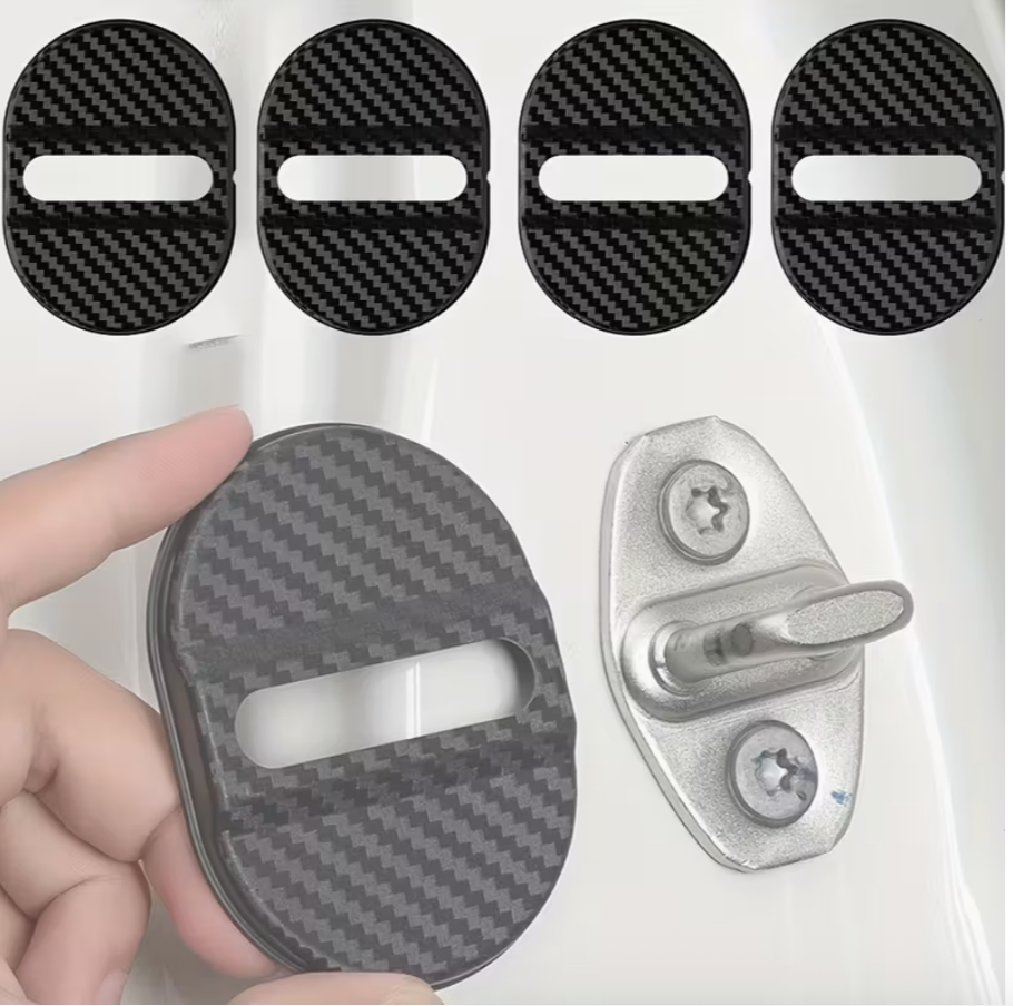 4-Pack Car Door Lock Cover Protectors – Anti-Rust Plastic Pads, Shock-Absorbing Door Entry Guards for Vehicle Protection