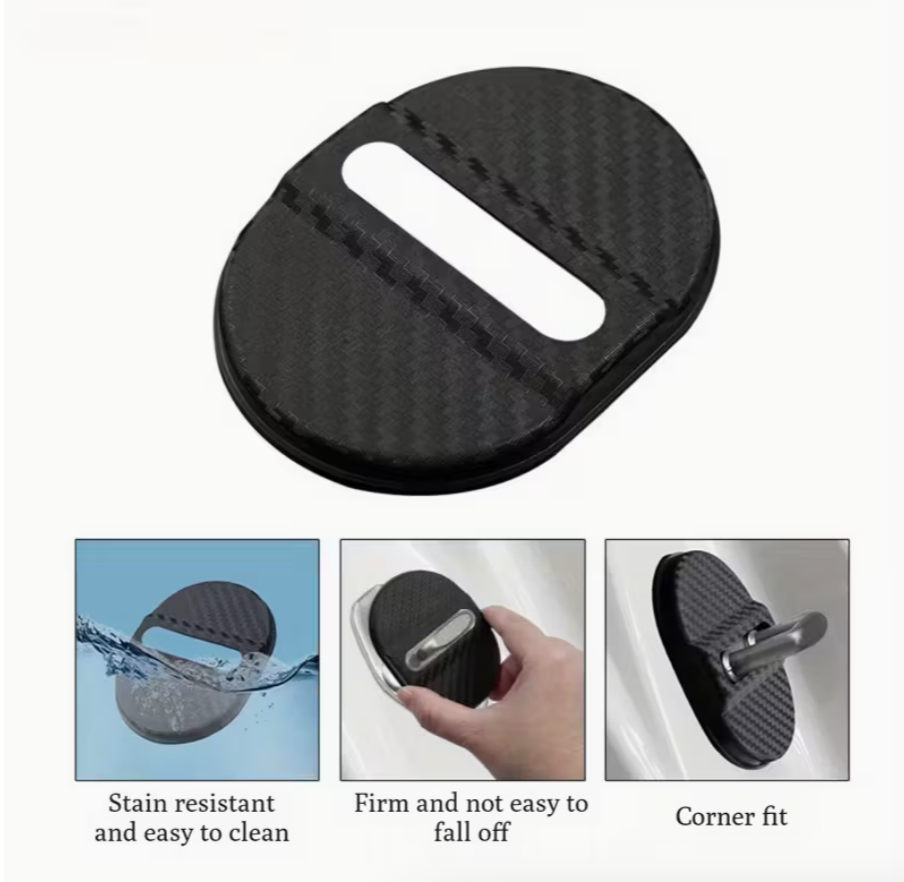 4-Pack Car Door Lock Cover Protectors – Anti-Rust Plastic Pads, Shock-Absorbing Door Entry Guards for Vehicle Protection - Image 4