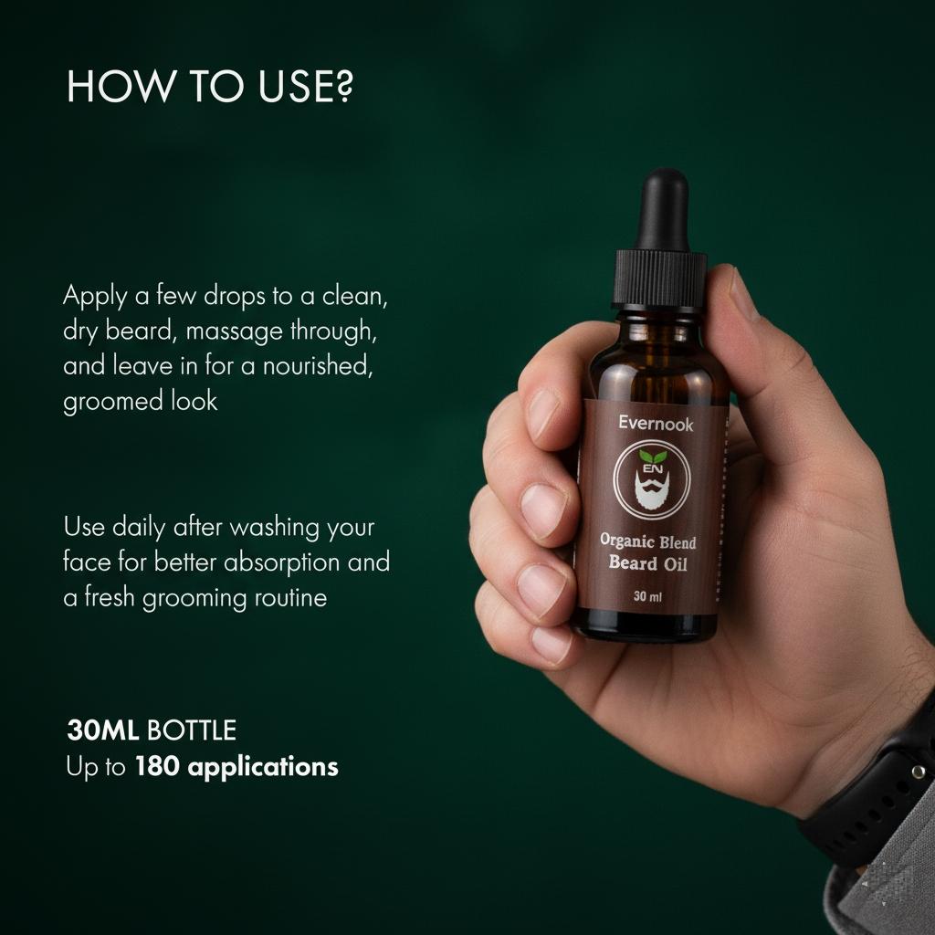 Organic Musk Beard Oil for Men – Deep Nourishing Premium Beard Care (30ml) - Image 3