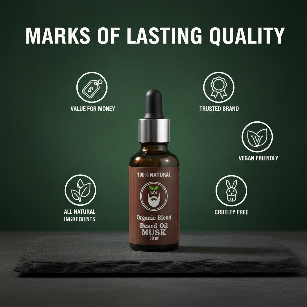 Organic Musk Beard Oil for Men – Deep Nourishing Premium Beard Care (30ml) - Image 2