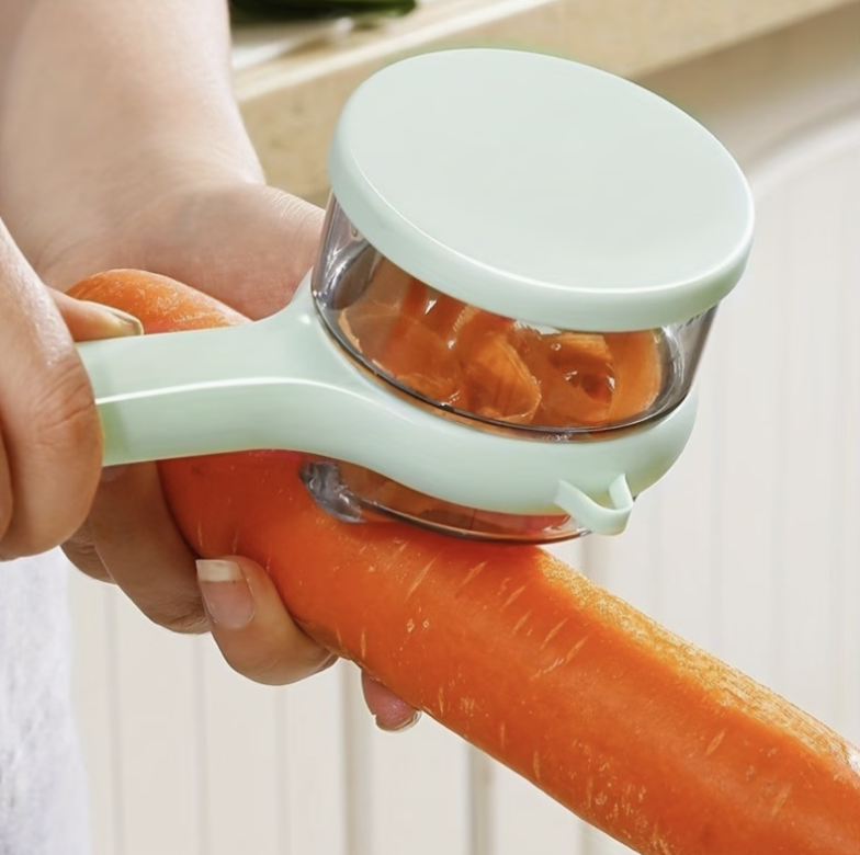 Versatile Storage Peeler with Container – Food-Grade 304 Stainless Steel Serrated Blade - Image 7