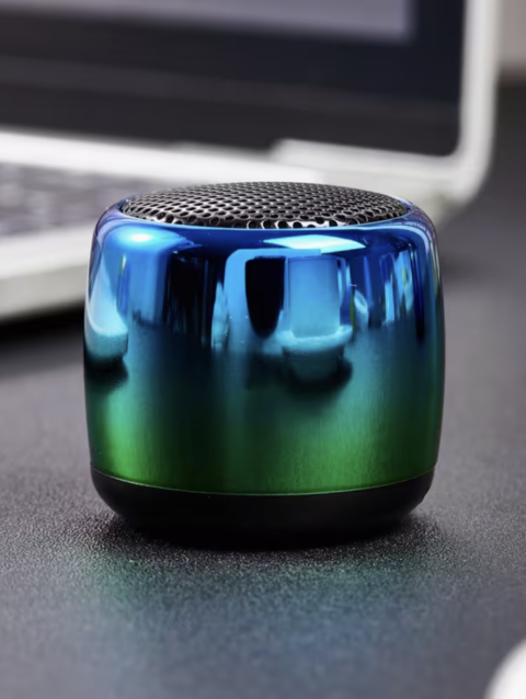 Music Stereo Surround Mini USB Outdoor Subwoofer Speaker Audio Player Speaker Microphone for Music, Chase, Running, Gaming, Fashion Women, Student Wireless Small Speaker Portable Music Subwoofer Column Bass Stereo Without Data Cable Without Charging