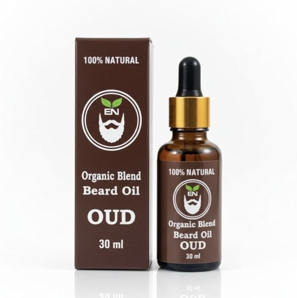 Organic Oud Beard Oil for Men – Beard Growth & Moisturising Formula with Argan, Castor & Jojoba Oils – Softens Facial Hair, Reduce Dandruff – 30ml
