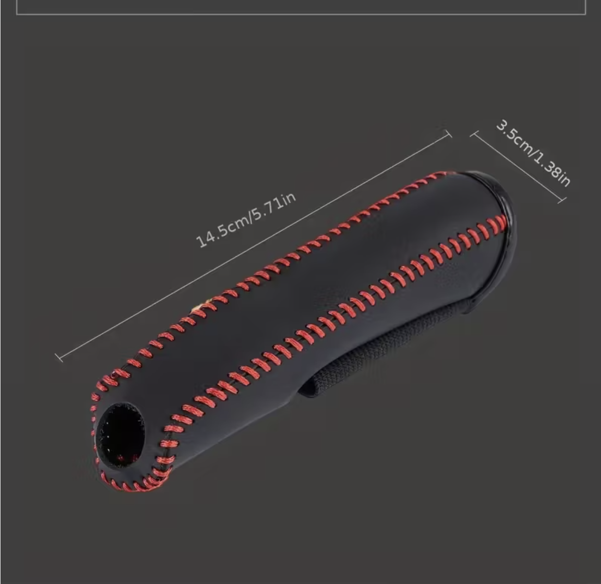 Faux Leather Handbrake Cover | Anti-Slip, Hand-Sewn, Faux Leather Gear Lever Cover - Image 2