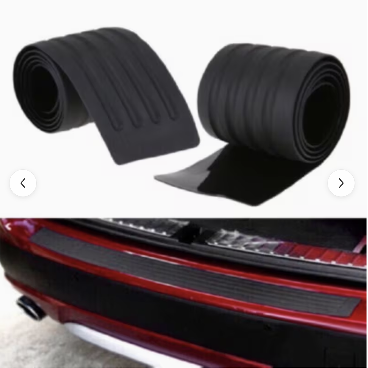 Universal Rear Bumper Protection Sticker for Cars, Designed to Cover The Trunk Sill with Rubber Strips And Anti-Scratch Pads As Accessories.