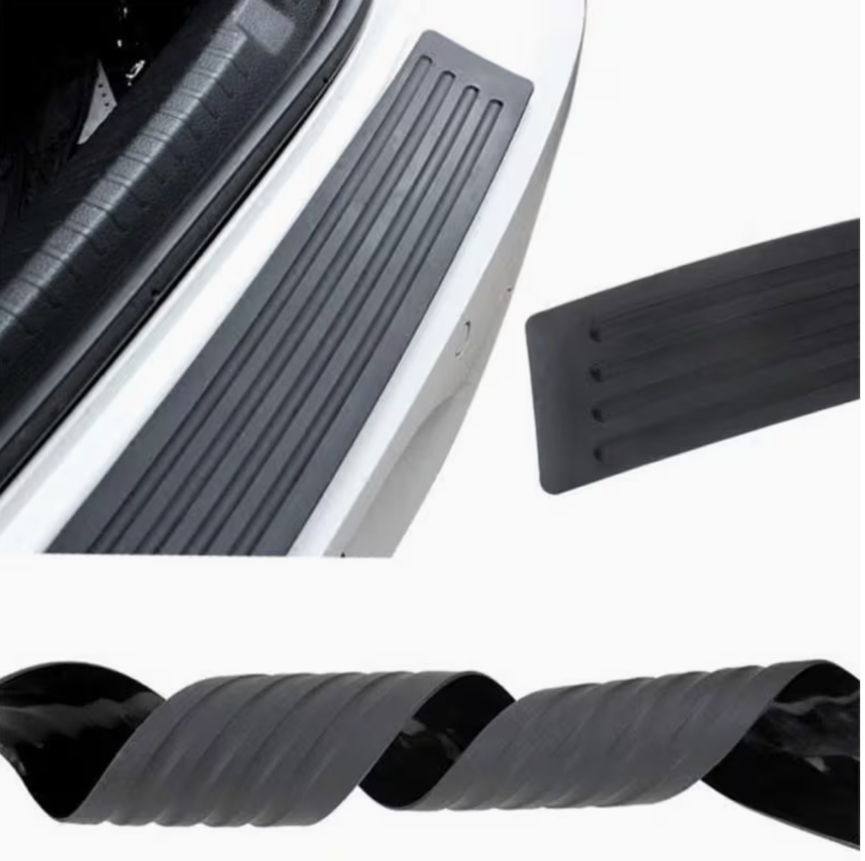 Universal Rear Bumper Protection Sticker for Cars, Designed to Cover The Trunk Sill with Rubber Strips And Anti-Scratch Pads As Accessories. - Image 7