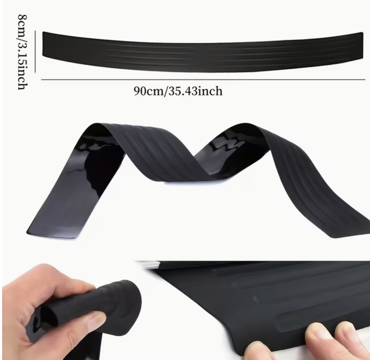 Universal Rear Bumper Protection Sticker for Cars, Designed to Cover The Trunk Sill with Rubber Strips And Anti-Scratch Pads As Accessories. - Image 6