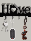 Home Love Shaped Keychain Wall-Mounted Entry Organizer with Hooks, Includes Transparent Nano Double-Sided Tape, No Drilling Required, Finely Designed, Suitable for Home Decoration in The Living Room
