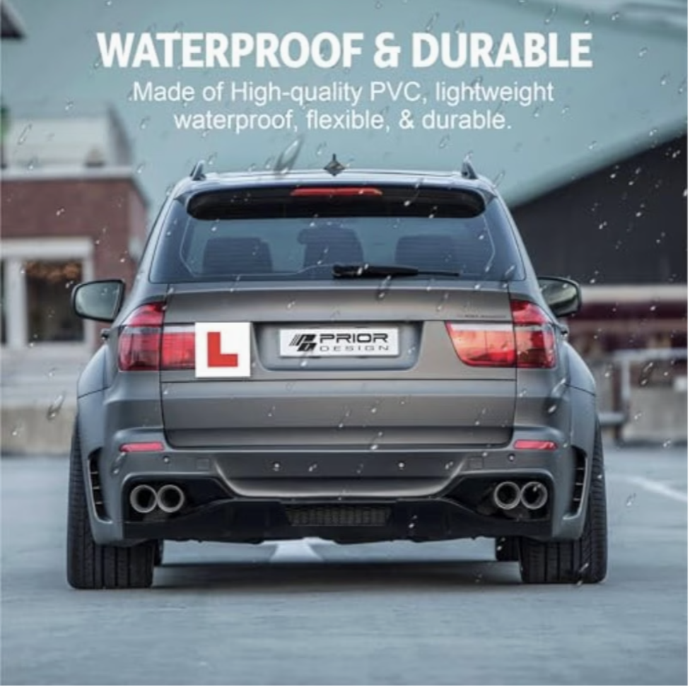 2 Pack Magnetic L & P Plates | 2 Red ‘L' or 2 Green ‘P' Signs for Learner & New Drivers | Strong Magnetic Hold, Weather-Resistant Material | Easy Fit Removable Plates for Cars & Motorcycles - Image 5