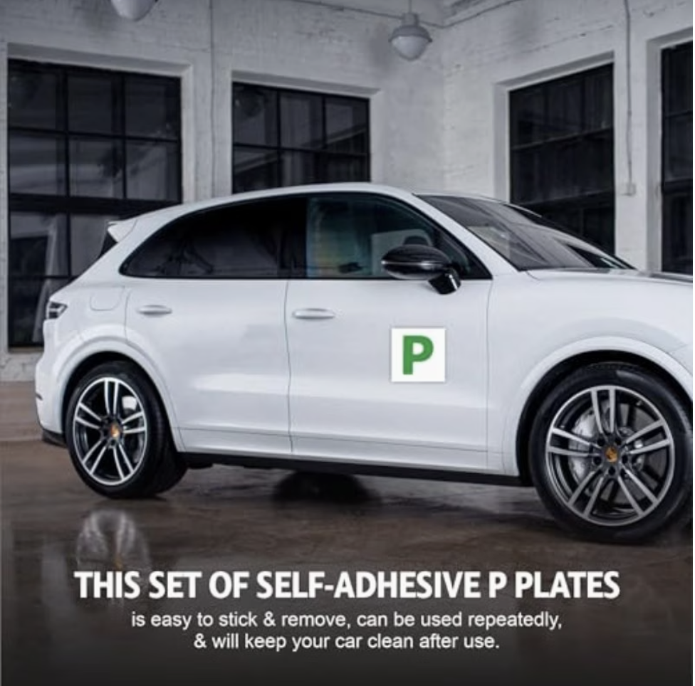 2 Pack Magnetic L & P Plates | 2 Red ‘L' or 2 Green ‘P' Signs for Learner & New Drivers | Strong Magnetic Hold, Weather-Resistant Material | Easy Fit Removable Plates for Cars & Motorcycles - Image 6