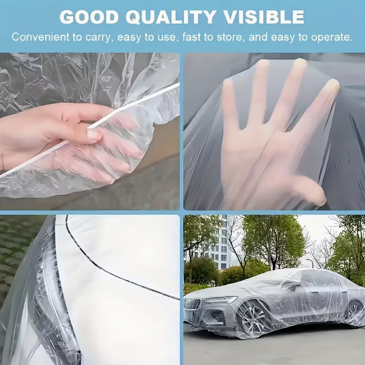 High-Transparency Car Cover – Full Coverage, All-Season Protection - Image 4