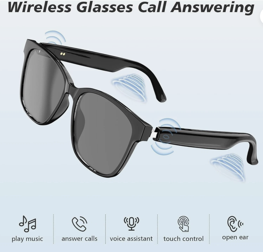 Smart Music Glasses Bluetooth 6.0 – Open-Ear Audio & Hands-Free Calling – Model VD-SAG003 - Image 3